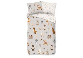 Good Morning Kinder Dekbedovertrek Katoen Renforcé Woody - multi 140x200/220cm
