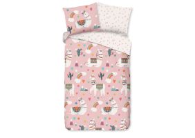 Pure Kinder Dekbedovertrek Microvezel Paca - pink 140x200/220cm