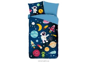 Pure Kinder Dekbedovertrek Microvezel Planets - multi 140x200/220cm