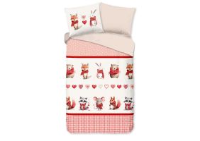 Good Morning Kinder Dekbedovertrek Katoen Flanel Timmy - red 140x200/220cm