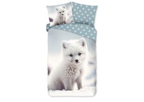 Good Morning Kinder Dekbedovertrek Katoen Flanel Toss - white 140x200/220cm