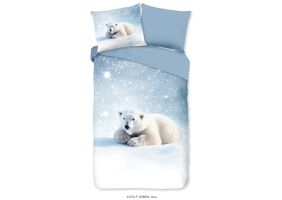 Good Morning Kinder Dekbedovertrek Katoen Flanel Esben - blue 140x200/220cm