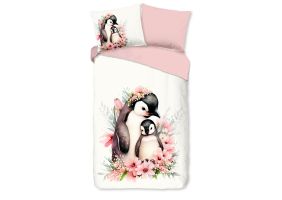 Good Morning Kinder Dekbedovertrek Katoen Flanel Penny - pink 140x200/220cm