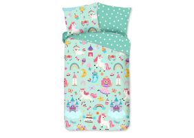 Good Morning Kinder Dekbedovertrek Katoen Renforcé Fantastic - mint 140x200/220cm