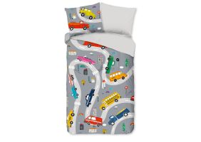 Pure Kinder Dekbedovertrek Microvezel Voyage - grey 140x200/220cm