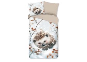 Good Morning Kinder Dekbedovertrek Katoen Flanel Jussi - grey 140x200/220cm