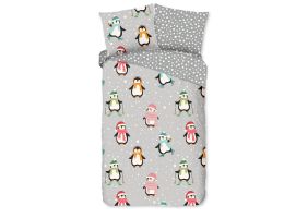 Good Morning Kinder Dekbedovertrek Katoen Flanel Liam - grey 140x200/220cm
