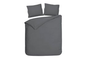 Heckett Lane Dekbedovertrek Katoen Satijn Punto - classic anthracite