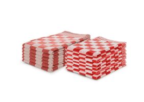 Ten Cate Theedoeken & Keukendoeken Set Blok - rood - set van 12