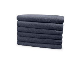 Eleganzzz Badstof Handdoek 100% Katoen 50x100cm - dark grey - Set van 6