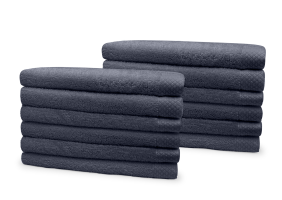 Eleganzzz Badstof Badlaken 100% Katoen 70x140cm - dark grey - Set van 12