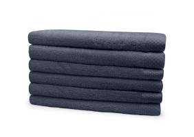 Eleganzzz Badstof Badlaken 100% Katoen 70x140cm - dark grey - Set van 6