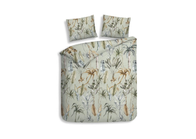 Heckett Lane Dekbedovertrek Flanel Areca - green 240x200/220cm