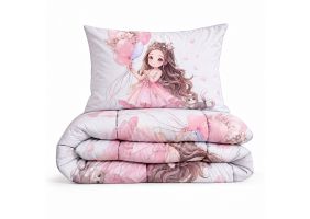 Eleganzzz Eazy Kinderdekbed Zonder Overtrek Inclusief Kussensloop Balloon Little Princess - multi 140x200cm
