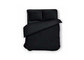 Eleganzzz Dekbedovertrek Teddy Rib Fleece - black