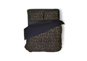 Eleganzzz Dekbedovertrek Foil Velvet - black