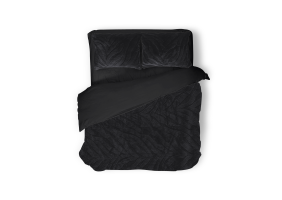 Eleganzzz Dekbedovertrek Jacquard Rabbit Fur - black