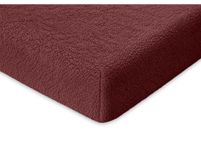 Eleganzzz Hoeslaken Teddy Pluche 35cm Hoekhoogte - bordeaux