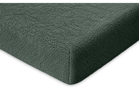 Eleganzzz Hoeslaken Teddy Pluche 35cm Hoekhoogte - bottle green