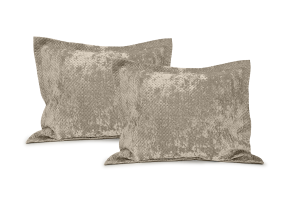 LINNICK Velvet Kussensloop - bronze 60x70cm - Set van 2