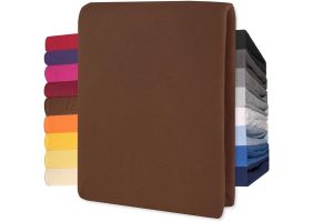 Lucina Ledikant Baby Hoeslaken Jersey Stretch - bruin 60x120cm - 70x140cm
