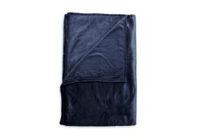 Zo Home Flanel Fleece Plaid Cara - navy blue - 140x200