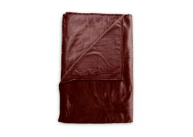 Zo Home Flanel Fleece Plaid Cara - mahogany red - 140x200