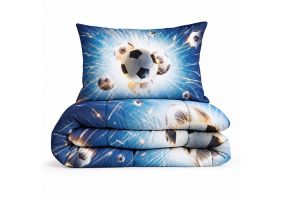 Eleganzzz Eazy Kinderdekbed Zonder Overtrek Inclusief Kussensloop Champions Dream - blue 140x200cm