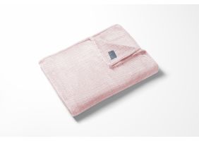 LINNICK Flanel Fleece Deken Croco - licht roze - 140x200cm