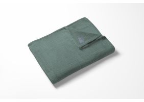 LINNICK Flanel Fleece Deken Croco - olijf groen - 140x200cm