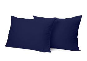 Eleganzzz Kussensloop Hotelsluiting flanel - blauw 60x70cm