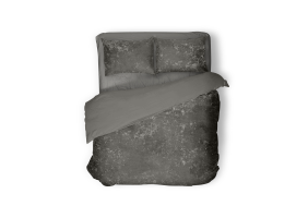 Eleganzzz Dekbedovertrek Crushed Velvet - dark grey