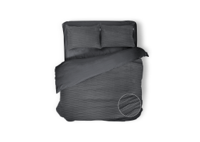 Eleganzzz Dekbedovertrek Micropercal Serenity Flow - dark grey