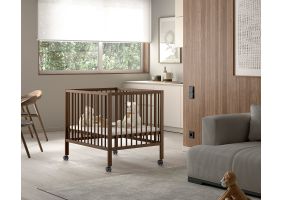 JAXX Baby Box Dino met Verstelbare Bodem - 75x95cm walnut