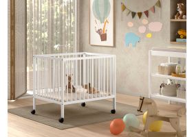 JAXX Baby Box Dino met Verstelbare Bodem - 75x95cm white