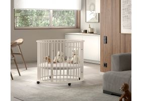 JAXX Baby Box Dino Rond met Verstelbare Bodem - Ø90cm clay