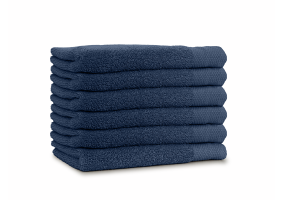 LINNICK Diamond Badstof Handdoek 60x110cm - ocean blue - set van 6