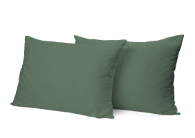 Eleganzzz Kussensloop Hotelsluiting Perkal Katoen - grenat green 60x70cm
