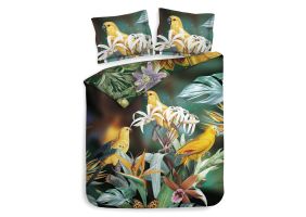 Heckett Lane Dekbedovertrek Katoen Satijn Eliana - green 260x200/220cm