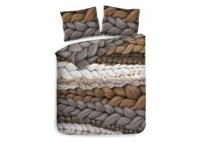 Heckett Lane Dekbedovertrek Katoen Twill Daley - natural taupe 200x200/220cm