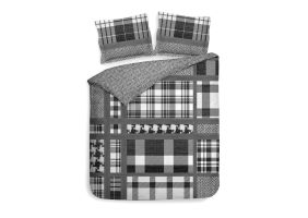 Heckett Lane Dekbedovertrek Katoen Twill Jenna - black/white 260x200/220cm