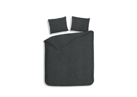 Heckett Lane Dekbedovertrek Flanel Franela - anthracite