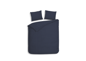 Heckett Lane Dekbedovertrek Flanel Spina - dark blue
