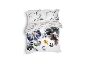 Heckett Lane Dekbedovertrek Katoen Satijn Nakita - insignia blue 260x200/220cm
