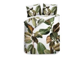 Heckett Lane Dekbedovertrek Katoen Twill Bladel - leaf green 260x200/220cm