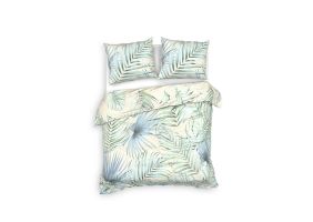 Heckett Lane Dekbedovertrek Mousseline Katoen Luna - groen 240x200/220cm