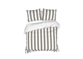 Heckett Lane Dekbedovertrek Mousseline Katoen Quinn - fossil taupe