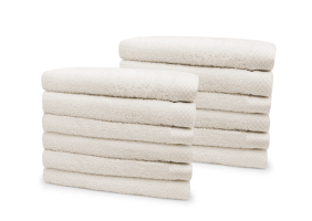 Eleganzzz Badstof Handdoek 100% Katoen 50x100cm - ivory - Set van 12