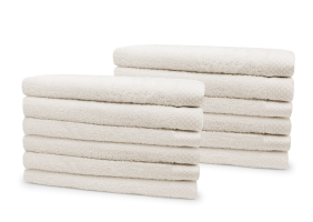 Eleganzzz Badstof Badlaken 100% Katoen 70x140cm - ivory - Set van 12