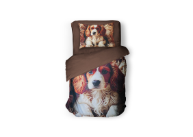 Eleganzzz Kinder Dekbedovertrek Micropercal Kooiker - brown 140x200/220cm